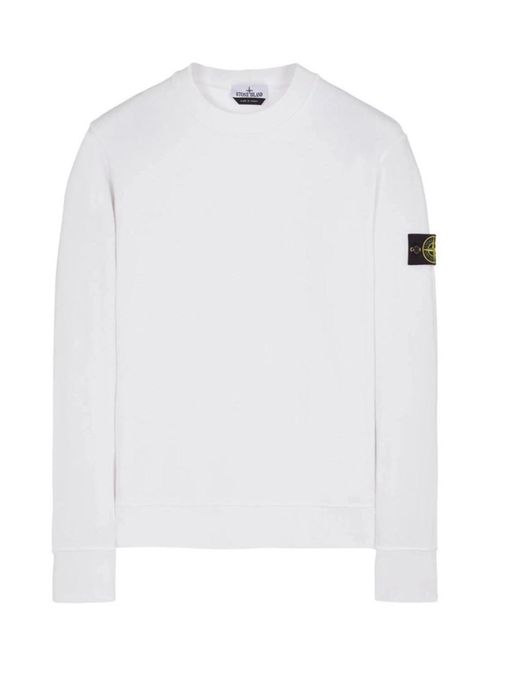 NEW Stone Island Sweatshirt White Crewneck Patch With Tags